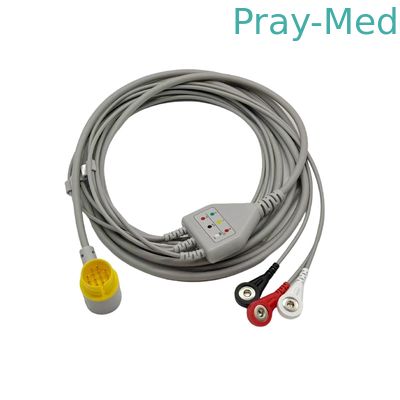 Αγορά Lifegain CU-HD1 12Pin Ένα κομμάτι καλώδιο ECG 3 οδηγεί AHA Snap ηλεκτρονική κατασκευή