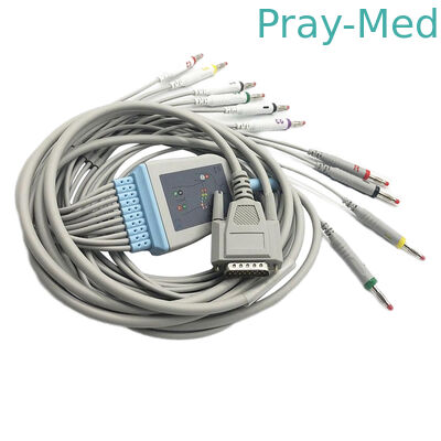 Αγορά Goldway/καλώδιο Nihon Kohden Ecg, καρφίτσα DB 15 καλωδίων 5.0mm Dia Mindray Ecg ηλεκτρονική κατασκευή
