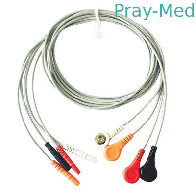 Αγορά Καλώδιο 4 Spacelabs ECG Holter σακακιών TPU αιφνιδιαστικό γκρίζο χρώμα μολύβδων Din1.5 ηλεκτρονική κατασκευή