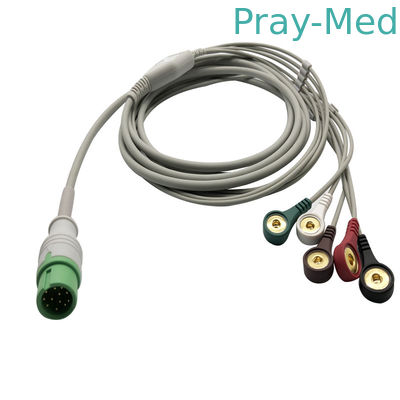 Αγορά Γκρίζα καλώδιο και Leadwires μολύβδου ECG C30 C40 3.6m 12pins 5 για Comen ηλεκτρονική κατασκευή