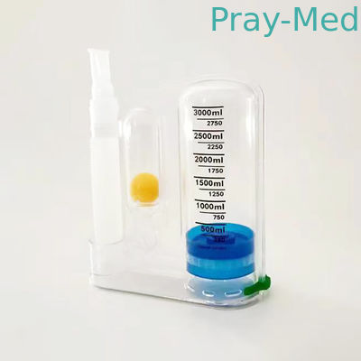 3000cc ενιαίο διευθετήσιμο Spirometer εκπαιδευτών αναπνοής πνευμόνων σφαιρών για τον αναπνέοντας γυμναζόμενο