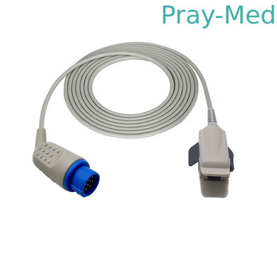 Συμβατό Biolight M9500/οι ενήλικοι επαναχρησιμοποιήσιμοι spo2 αισθητήρες m8500/M7000 12pin εξετάζει με 3m