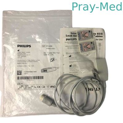 Αρχικό 12pin ECG καλώδιο κορμού 5 Lead 989803145061 M1668A 2,4m