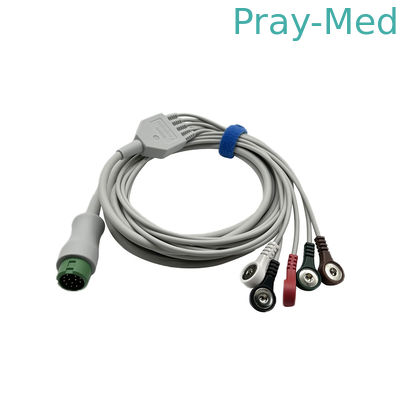 Μίντραϊ 12pin Connector 5 Lead ECG Cable TPU Jacket EA6251B 040-000961-00
