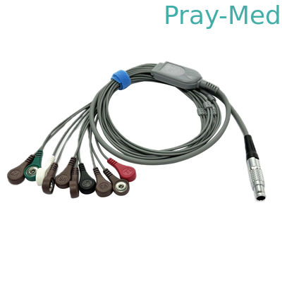 Συμβατό Landcom 10 μολύβδιων καταγραφέα ΗΚΓ Holter καλώδιο snap, 10pin σύνδεσμος