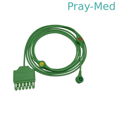 Επαναχρησιμοποιήσιμο Drager 3 Leadwire ECG MonoLead Cable ECG Leadwire Snap MS14555