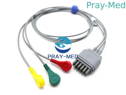 102cm Edan 3 καλώδιο Ecg Holter μολύβδου για τη συσκευή αποστολής σημάτων τηλεμετρίας IT20/IT20ES