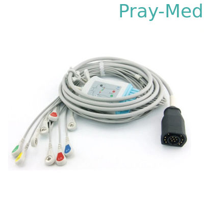 Ενήλικος 3m Zoll 10 σκοινί 15 μολύβδου ECG EKG καρφίτσα για το Μ και το Ε Serie
