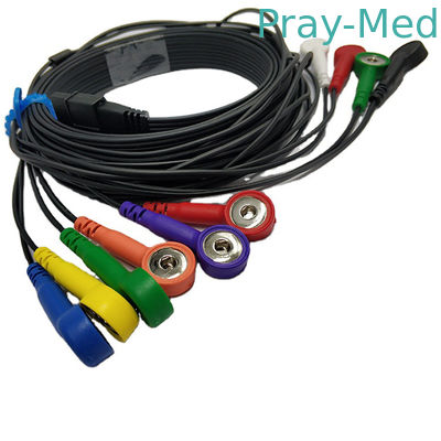 Schiller Ecg Holter αιφνιδιαστικό TPU σακάκι 10 μολύβδου καλωδίων συμβατό κράτος-12 μπλε