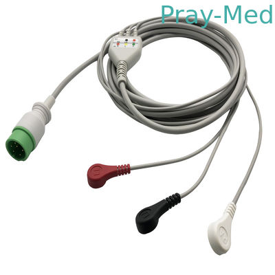 Zoncare Hwatime 3.6m καλώδια TPU 6pin Ecg και leadwire για τη θραύση/το συνδετήρα