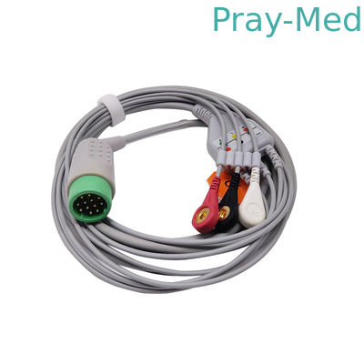 Το υπομονετικό καλώδιο 12 Lifepak ECG καρφίτσα συνδέει TPU Jacket11110-000029