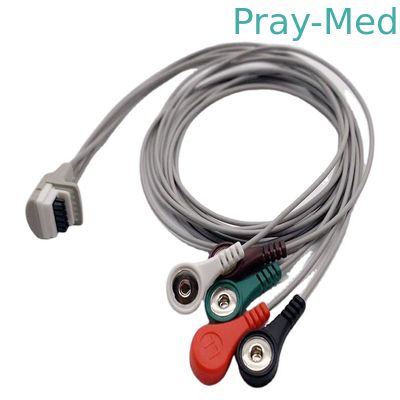 3 κανάλι 5 μικρά επαναπροσδιορισμένα Holter καλωδίων Ecg μολύβδου όργανα καταγραφής Mortara H3+ που εφαρμόζονται