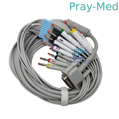 Mortara ELI 250 ELI 250C ELI 350 καλώδιο 15 ΚΑΡΦΊΤΣΑ 3.6m EKG μόλυβδος 10