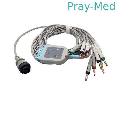 PC Kanz - καλώδιο 103/104 EKG 16 γκρίζο υλικό χρώματος TPU συνδετήρων καρφιτσών