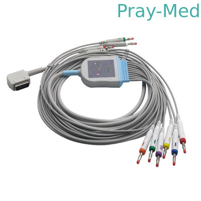 Kenz 108/109 καλώδια Ecg και Leadwires, υπομονετικό καλώδιο Ecg με την μπανάνα/DIN 3,0