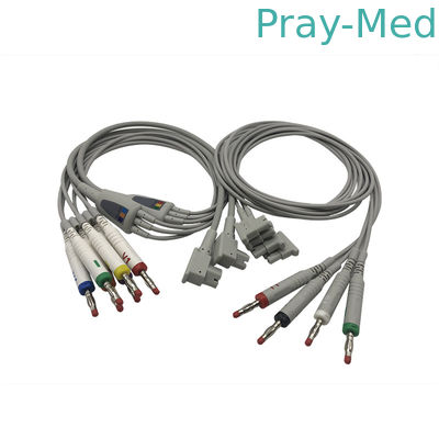 HP/καλώδιο HP EKG με 10 καλώδια 2 γκρίζο χρώμα 989803151651 μολύβδου συνδετήρων καρφιτσών