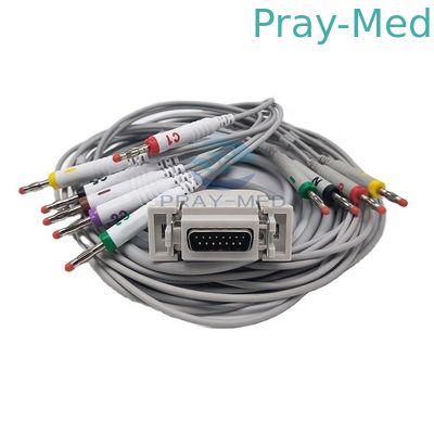 Siemens/Hellige 10 καλώδιο μολύβδου EKG με την μπανάνα 4,0 3.6m AHA/IEC