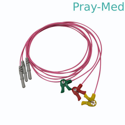 υπομονετικό σακάκι Leadwire καλωδίων TPU IEC AHA ECG τύπων 3Lead 5Lead DIN
