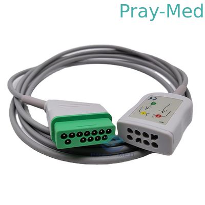 Nihon Kohden 12 καρφίτσα 2.4m καλώδιο κορμών JC 906P ECG για ενήλικο παιδιατρικό