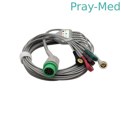 Biolight 5 μίας χρήσης Ecg σακάκι καλωδίων 12pin TPU μολύβδου μολύβδου ECG