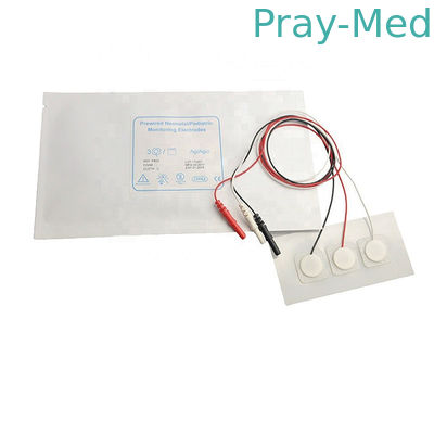 Μίας χρήσης λευκό 30mm*50mm ελέγχου Electordes Prewired Neonatal/παιδιατρικό
