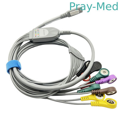 Jincomed 10 γκρίζο 11pin καλωδίων ECG Holter μολύβδου αιφνιδιαστικό τέλος 0.9m καλωδίων