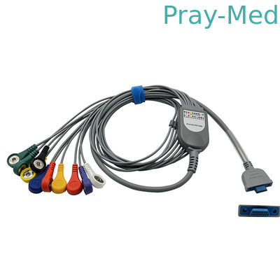 Pengyang 10 θραύση καλωδίων 15pin Holter ECG μολύβδου για ενήλικος/παιδιατρικός